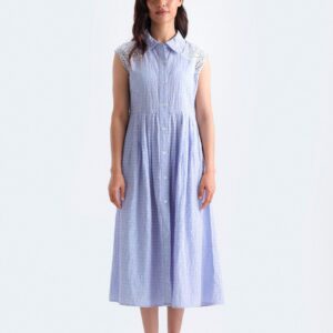Striped Embroidered Dress